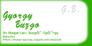 gyorgy buzgo business card